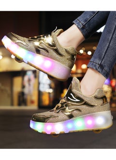 LITTLE ROCKZ LED Flash Light Fashion Shiny Sneaker Skate Heelys Shoes With Wheels And Lightning Sole  - Image 4