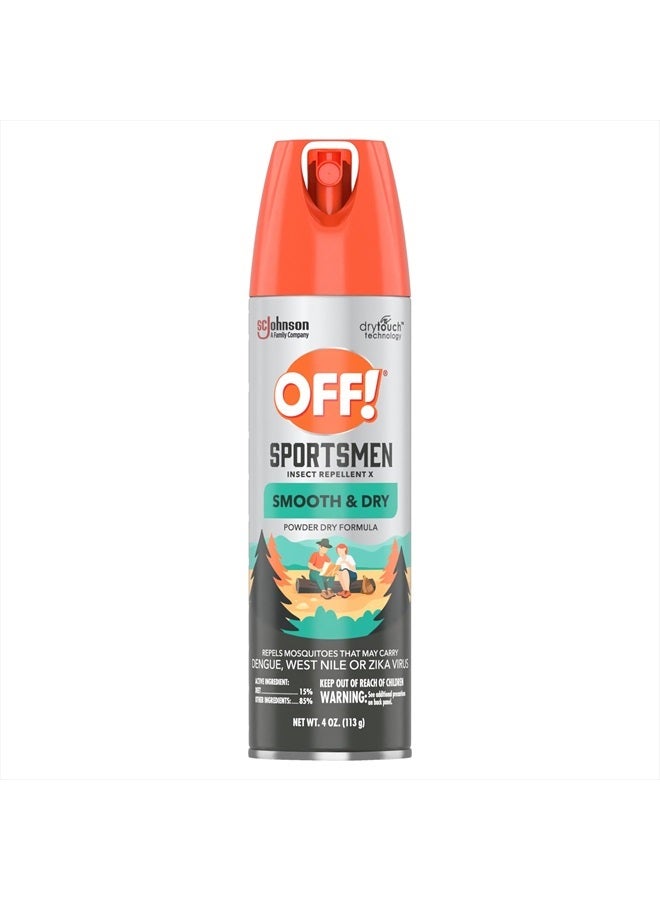 OFF! FamilyCare Insect & Mosquito Repellent Aerosol, Smooth and Dry Formula Bug Spray, Provides up to 6 Hours of Protection, 4 oz - Image 1