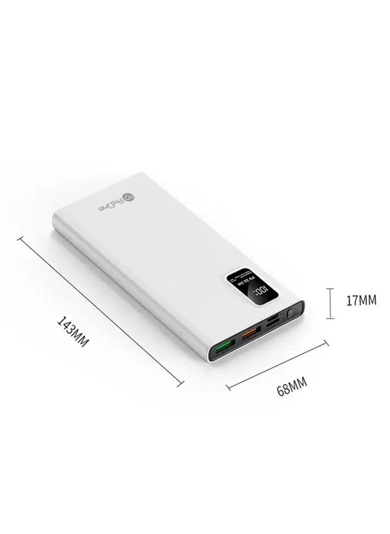 ProOne - ProOne PPB5108PD 10000mAh Power Bank - 22.5W Fast Charging, 2 Type A, 1 Type C, 1 Micro USB Port, Slim Premium Design: Your Ultimate On-the-Go Charging Solution - Image 1