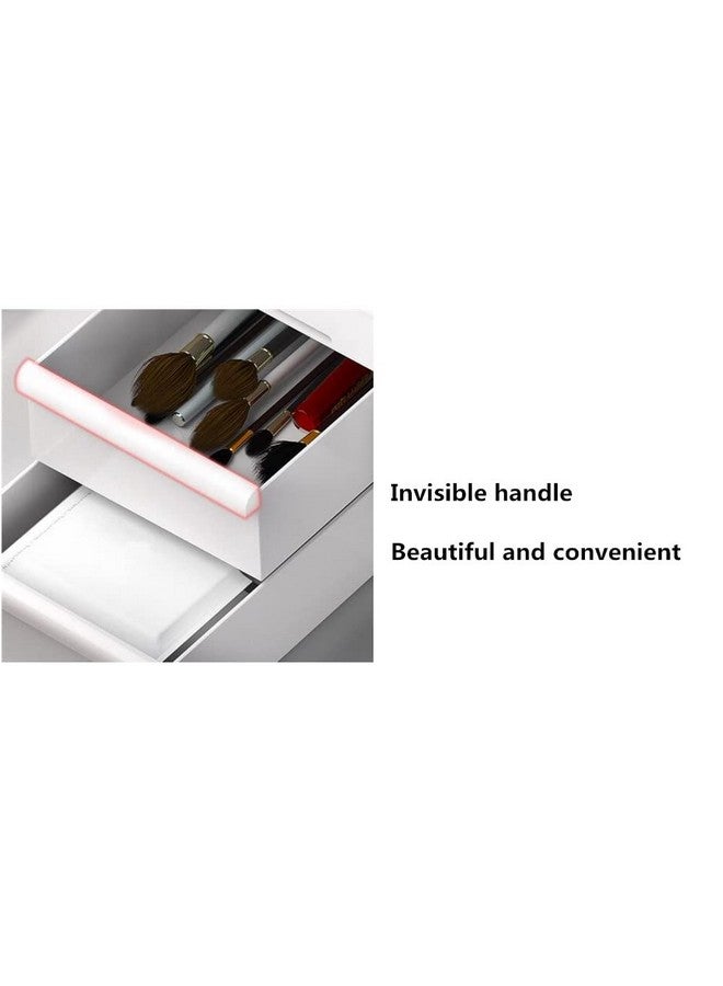 جيلوكيبو منظم مكياج جيلوكيبو بسعة كبيرة للحمام وغرفة النوم، صندوق تخزين مستحضرات التجميل مع أدراج، حاوية مكياج سطح المكتب للمجوهرات وأحمر الشفاه والعناية بالبشرة (أبيض) - Image 5