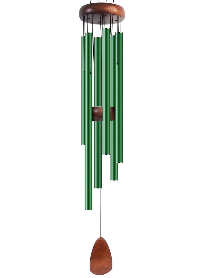 Bursvik Large Aluminium Wind Chimes 37 Inches to Create a Zen Atmosphere Suitable for Outdoor, Garden, Patio Decoration. Classic Wind Chimes with Wind Catcher Suitable as A Gift for Unisex(Green) - Image 1