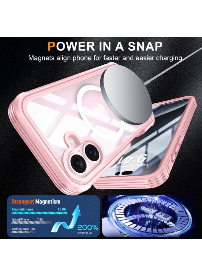 نيبمينينت Miracase Magnetic for iPhone 16 Plus Case Full-Body Phone with Built-in Glass Screen Protector, 【Compatible with MagSafe】 Military Drop Proof 16 Plus Cover 6.7 inch - Image 2