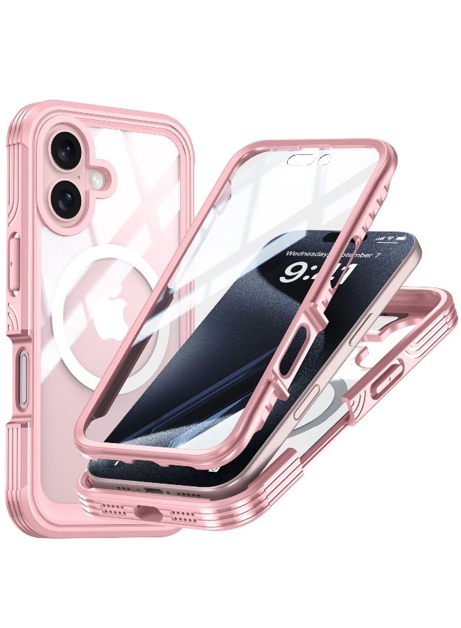 نيبمينينت Miracase Magnetic for iPhone 16 Plus Case Full-Body Phone with Built-in Glass Screen Protector, 【Compatible with MagSafe】 Military Drop Proof 16 Plus Cover 6.7 inch - Image 1