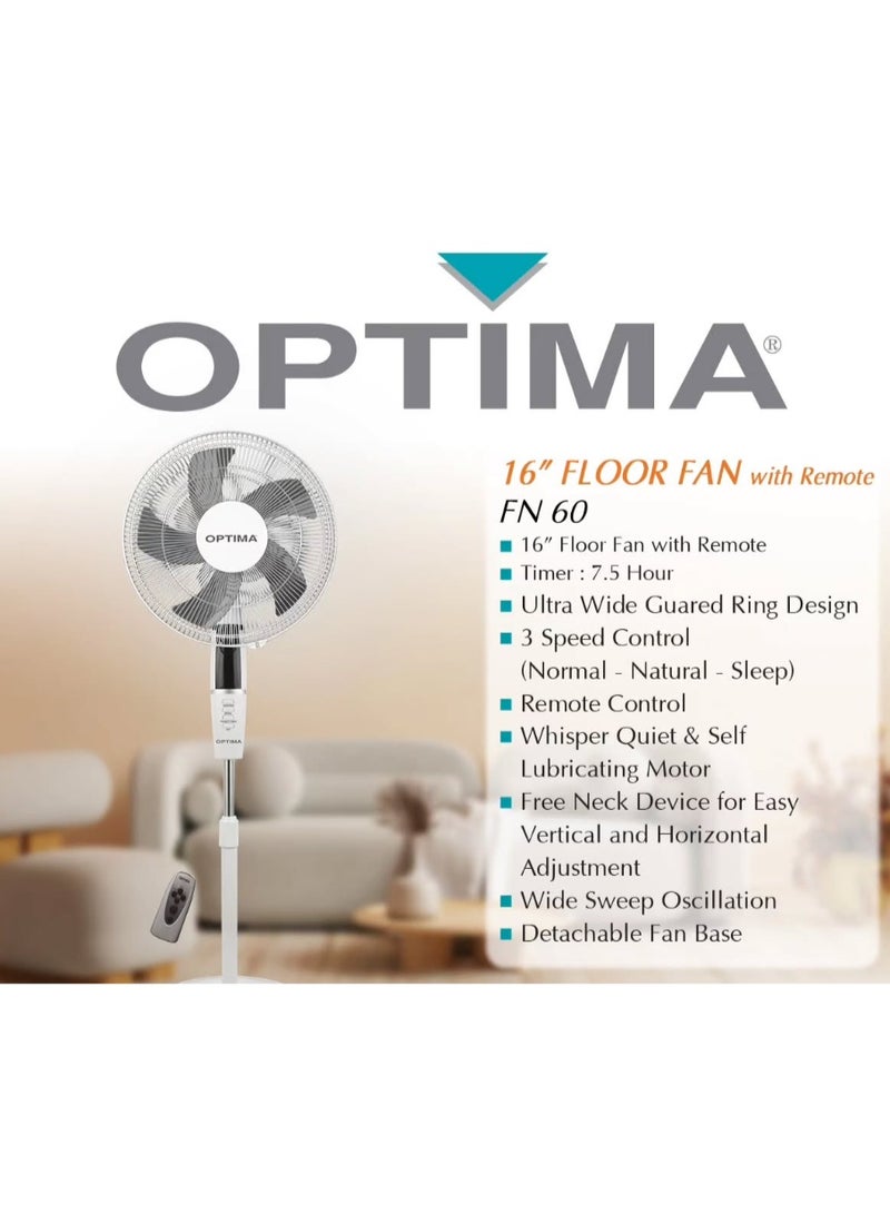 OPTIMA PEDETAL FAN WITH REMOTE - FN 60 - Image 2