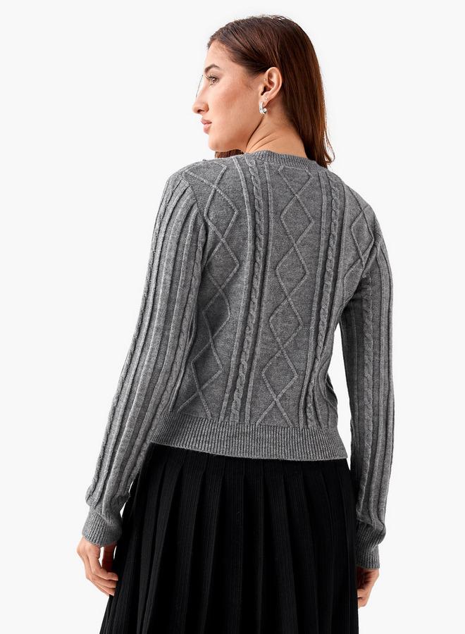 Lee Cooper Regular Fit Cardigan with Embellishment Cotton - Image 3