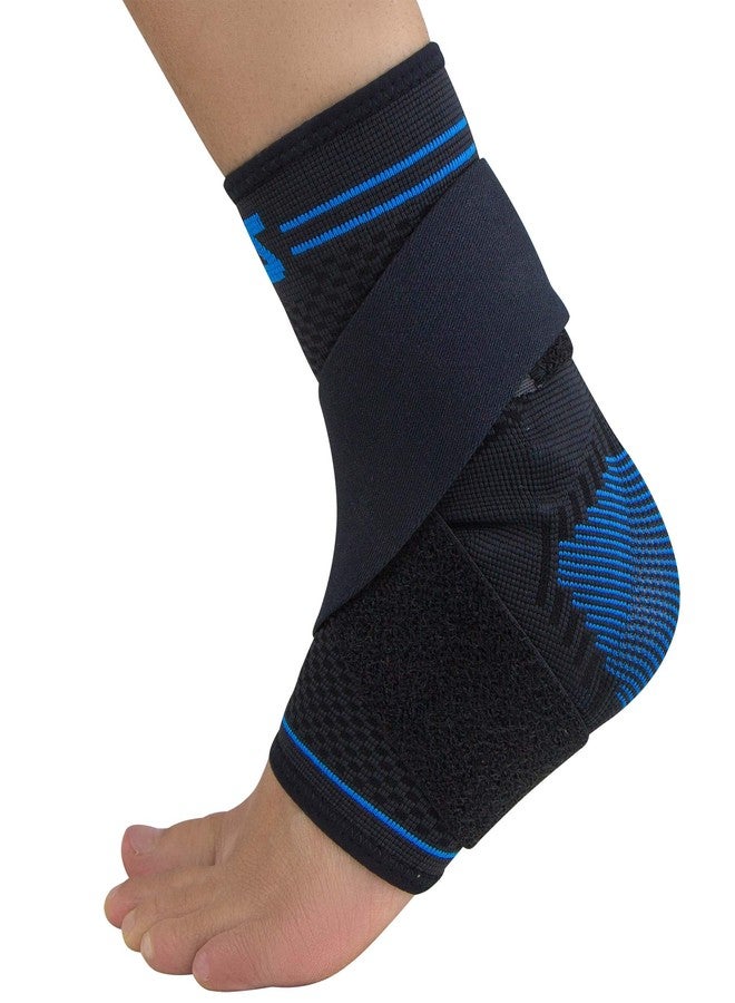 Zensah Elite Gel Sports Compression Ankle Sleeve with Removable Strap - Breathable, Lightweight, Premium Fabric, Comfortable (Black, Medium) - Image 1