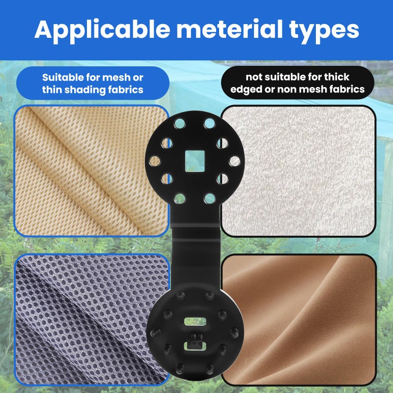 HATJICB Sunscreen Net Clips Heavy Duty Plastic Shade Cloth Clips 100Pack with Tarp Grommet Fasteners for Garden Patio Awning Mesh Fabric Clamp - Image 5