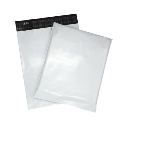 V4L Premium 7X10 inches White Plain Plastic Courier Bags Shipping Bags Strong Thick Mailing Bags with Self Adhesive Waterproof and Tear-Proof, Ideal for Ecommerce Packaging (100) - Image 1