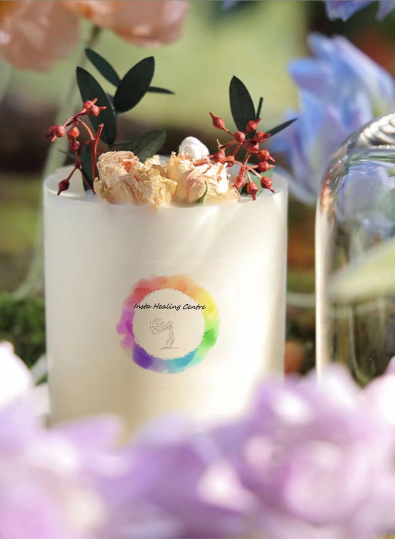 Insta360 InstaHealing Scented Candle – Rose Fruit Aromatherapy Candle, 300g Natural Soy Wax, Long-Lasting Burn, Gift for Women, Spa, Relaxation & Home Decor - Image 3