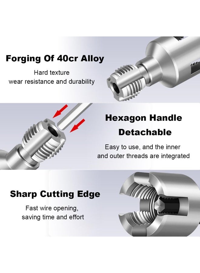PAWSONIFY Integrated Internal & External Pipe Threading Tool,PVC Pipe Threader Kit,New 2-in-1 Threading Tool,Universal Pipe Threading Tool,Electric Drill Compatible Pipe Repair Attachment(1/2"+ 3/4") - Image 5