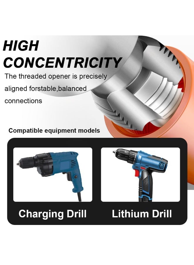 PAWSONIFY Integrated Internal & External Pipe Threading Tool,PVC Pipe Threader Kit,New 2-in-1 Threading Tool,Universal Pipe Threading Tool,Electric Drill Compatible Pipe Repair Attachment(1/2"+ 3/4") - Image 4