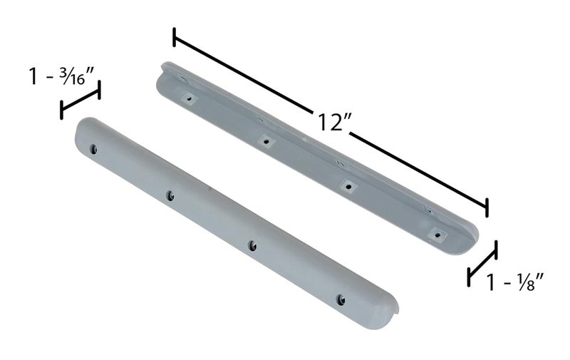 Vestil SB12 Plastic Corner  Surface Guard with Rubber Edges 12 Quantity 12 In x 1316 In x 118 In Gray - Image 3