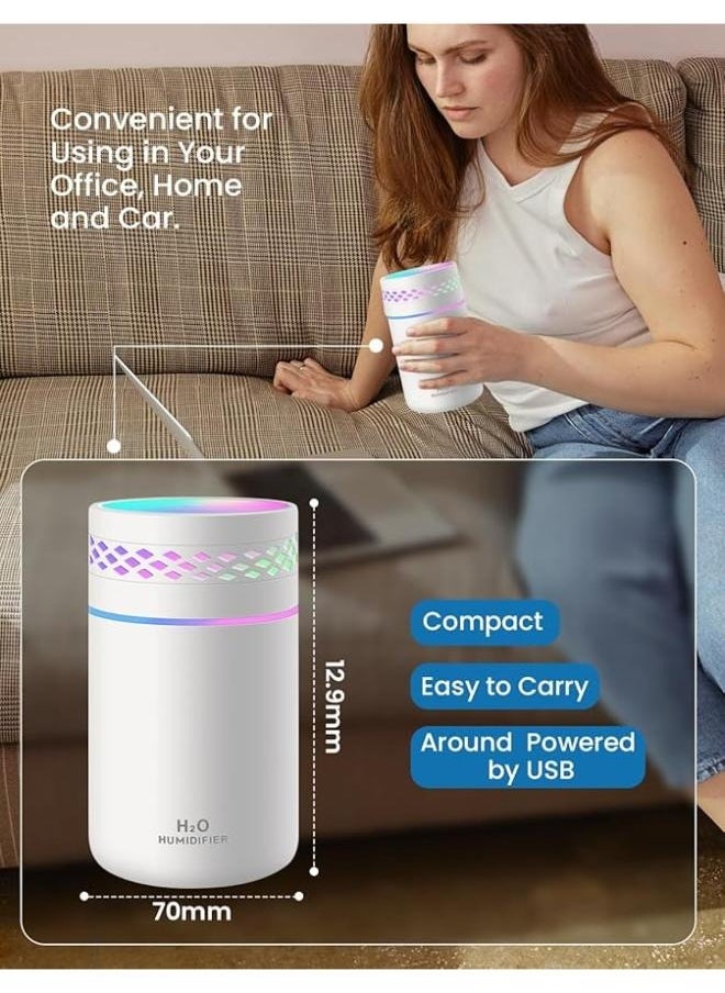Executive LLC Car Humidifier Diffuser 260ml Type-C Essential Oil Aromatherapy Diffuser with Colorful Light Cool Mist Air Humidifier Car Air Purifier USB Quiet for Car Plants Home  - Image 4