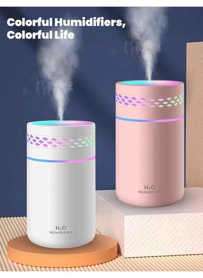 Car Humidifier Diffuser 260ml Type-C Essential Oil Aromatherapy Diffuser with Colorful Light Cool Mist Air Humidifier Car Air Purifier USB Quiet for Car Plants Home