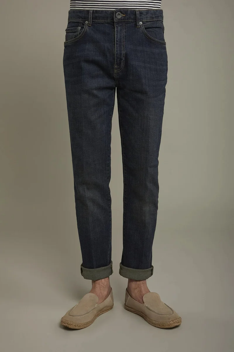 Doppelganger Blue Men's 5-pocket regular fit jeans - DK Denim for Men | Best Price UAE