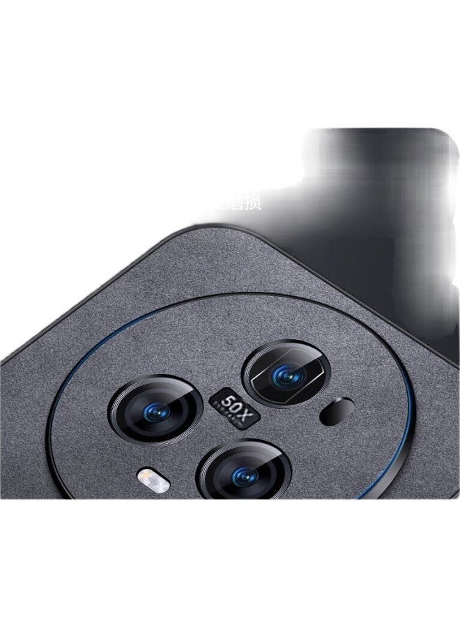Shangsu Compatible With Honor Magic5 Pro Phone Case, Huawei Honor Magic5 Pro Protective Cover, Shockproof, Full Lens Protection, Soft Shell, Luxury Lambskin Outer Case, For Women And Men, Gray - Image 3