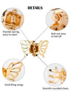 Wecoe 30 Pcs Small Gold Butterfly Hair Clips Girls Tiny Mini Claw Clips Cute Decorative Hair Clips Little Baby Toddler Kids Flower Girls Short Hair Hair Accessories For Women Girls Gifts For Her  - Image 2