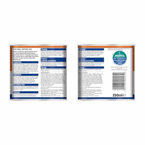 RUSTINS Matt Emulsion Paint Magnolia 250ml - Image 2