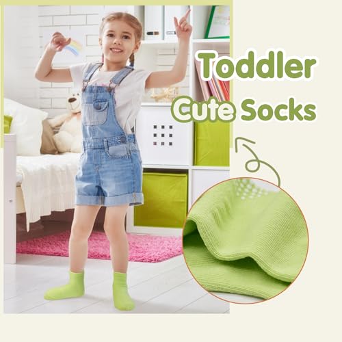 Tphon Toddler Girls Non-Slip Socks Anti Skid Socks with Grippers for Boys Girls 12 Pairs for 1-3 Years Kids Children - Image 3