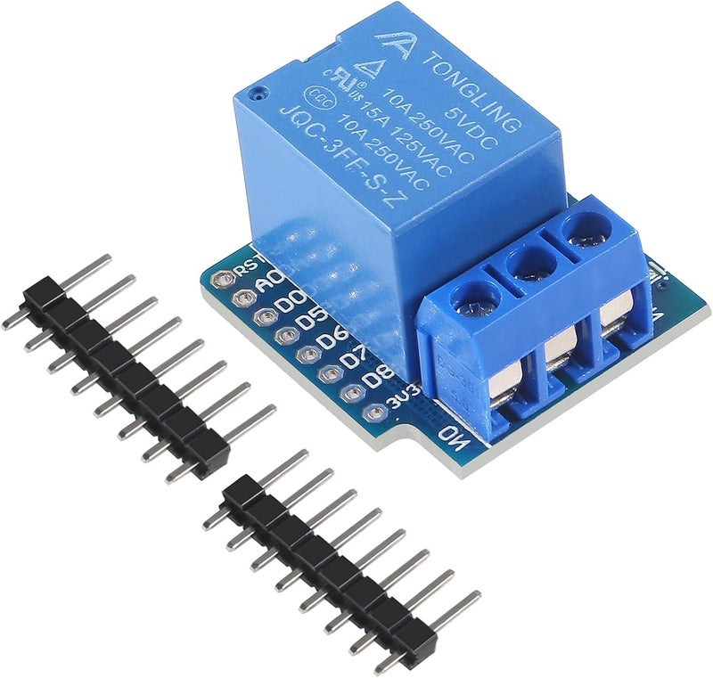 UMLIFE 10pcs 5V Mini Relay Shield 5V Relay Module 1 Channel 5V Relay Shield for WeMos D1 Mini also Compatible with Arduino  - Image 2