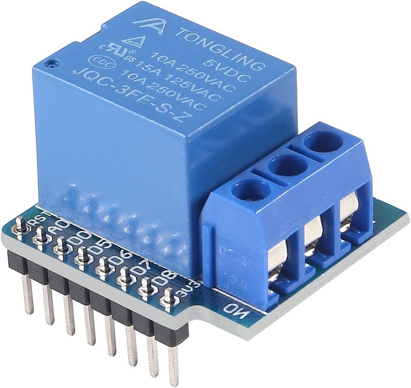 UMLIFE 10pcs 5V Mini Relay Shield 5V Relay Module 1 Channel 5V Relay Shield for WeMos D1 Mini also Compatible with Arduino  - Image 5