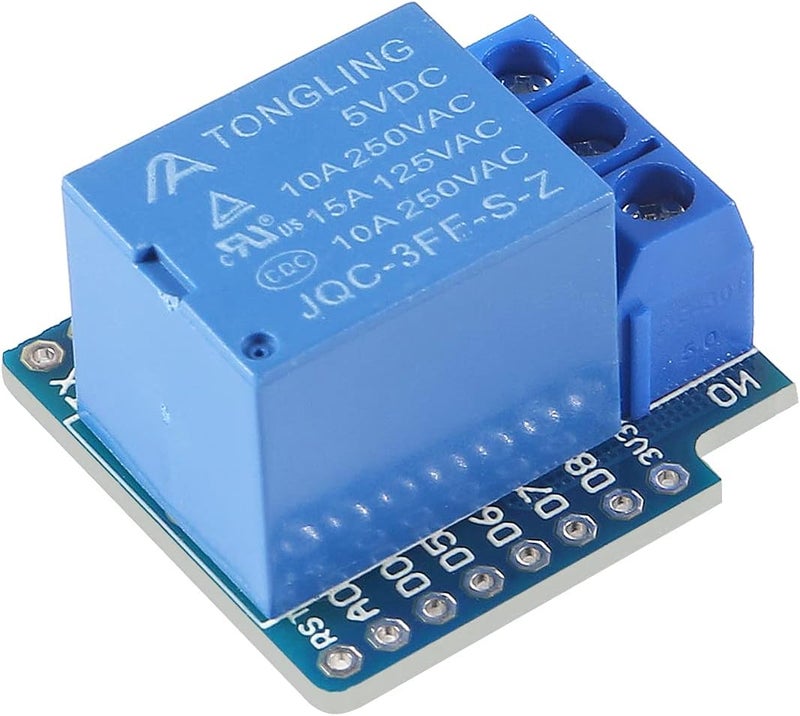 UMLIFE 10pcs 5V Mini Relay Shield 5V Relay Module 1 Channel 5V Relay Shield for WeMos D1 Mini also Compatible with Arduino  - Image 3