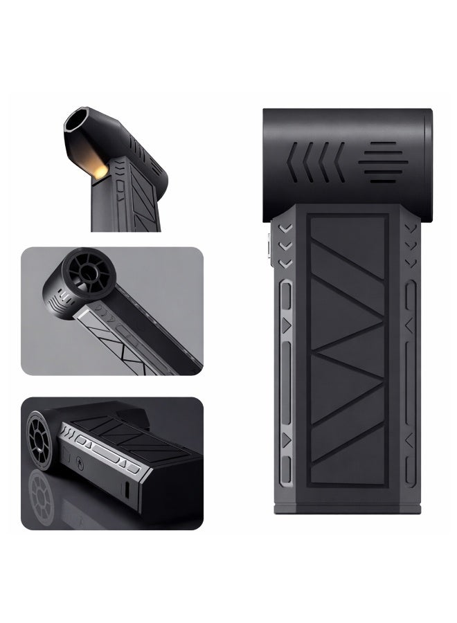 DENX Mini Jet Fan Portable High Speed Turbo Air Blower Cordless Electric Cleaning Fan for Dust Keyboard Car Interior Computer Cleaning - Image 3