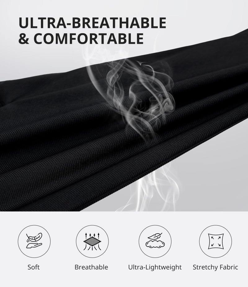 AIRSEE Premium UPF 50+ UV Protection Gloves for Gel Manicures - Fingerless Design for Professional Solon & Home Use, Anti UVA/UVB, Breathable Cool Tech Gloves for UV Lamp & Sun Protection (Black) - Image 3