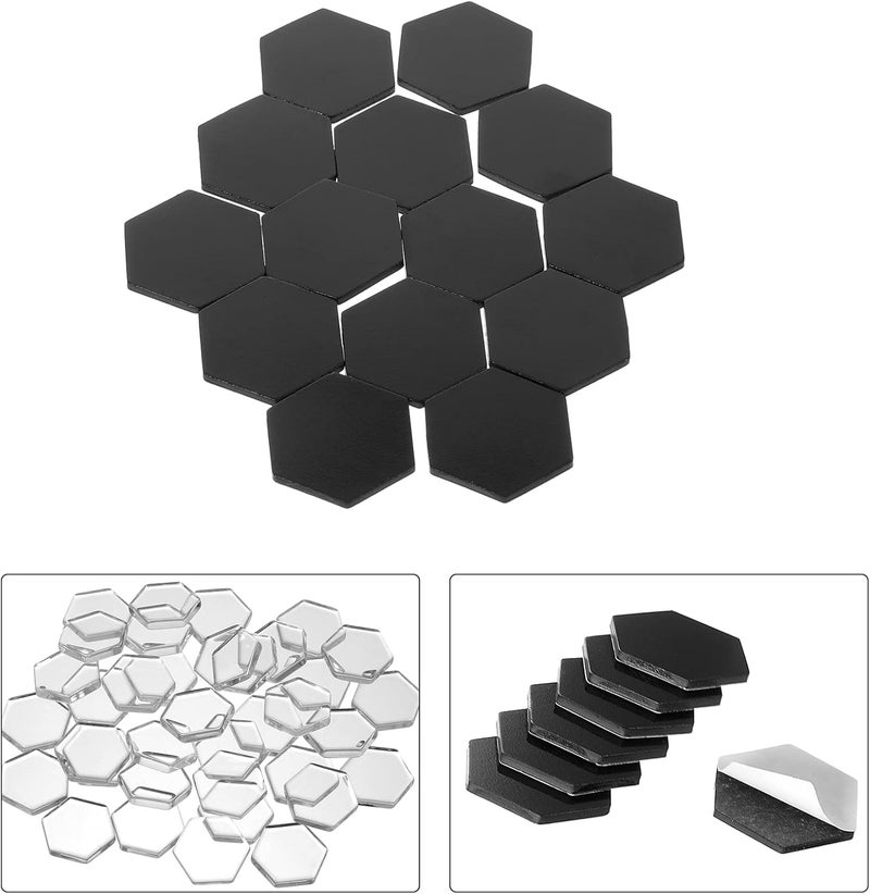 Weewooday 72 Pieces Craft Magnets Glass Ceramic Ferrite Magnet with Adhesive Backing and Transparent Clear Glass Cabochons for DIY Craft Fridge Refrigerator Pendants - Image 3