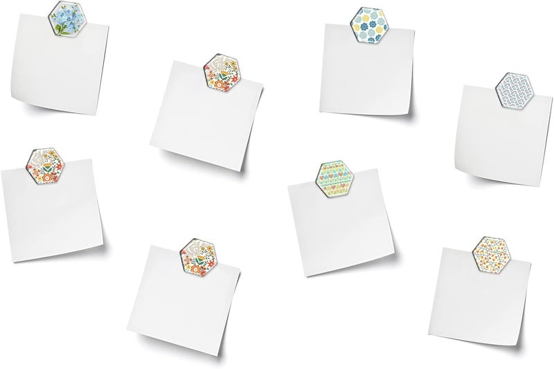 Weewooday 72 Pieces Craft Magnets Glass Ceramic Ferrite Magnet with Adhesive Backing and Transparent Clear Glass Cabochons for DIY Craft Fridge Refrigerator Pendants - Image 5