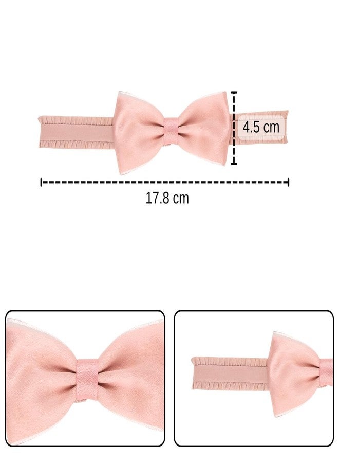Cartshopper QUEEN Baby Girl Hair Bows Set, Princess Crown Headband & Soft Nylon Bow Clips, Pink, for Infants, Toddlers & Kids, 3-Pack (BOW) - Image 2