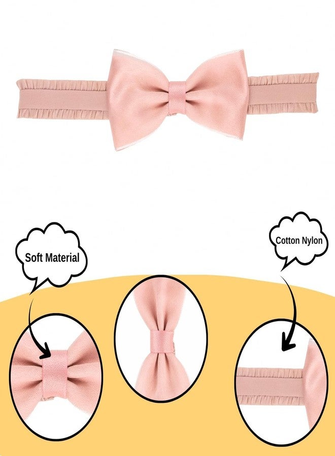 Cartshopper QUEEN Baby Girl Hair Bows Set, Princess Crown Headband & Soft Nylon Bow Clips, Pink, for Infants, Toddlers & Kids, 3-Pack (BOW) - Image 5