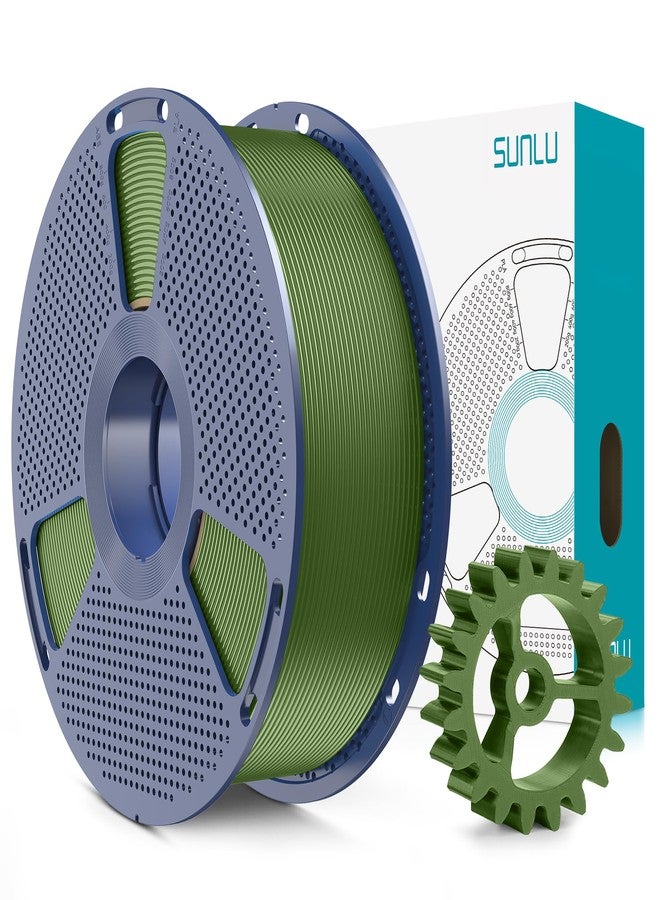 سانلو خيوط طابعة ثلاثية الأبعاد SUNLU PLA+2.0، خيوط PLA Plus مطورة 1.75 مم، خيوط PLA+ أكثر متانة وقوة، دقة أبعاد ±0.02 مم، بكرة 1 كجم (2.2 رطل)، أخضر أوليفر - Image 1