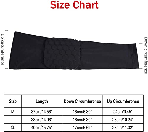 bouti1583 Elbow Pads, Basketball Shooter Sleeves, Collision Avoidance Hex Padded Elbow for Volleyball Football Baseball Cycling (Black Medium) - Image 4