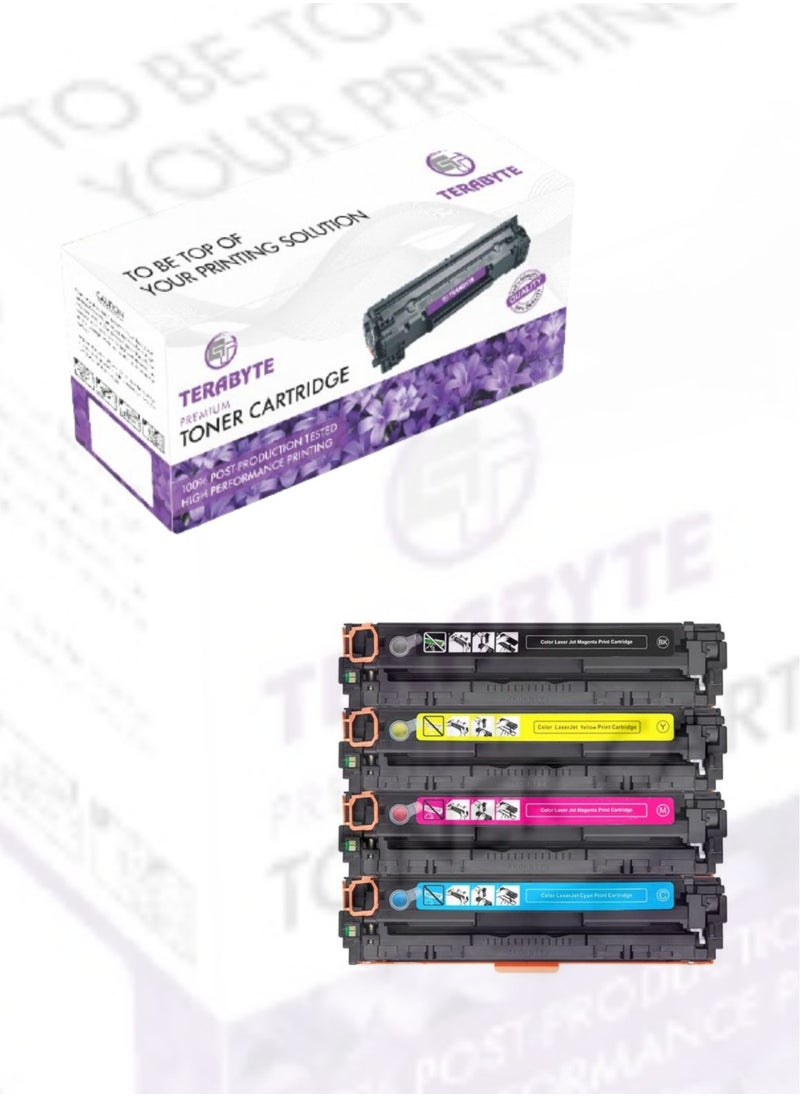 Terabyte 4-Pack 203A CF540A CF541A CF542A CF543A Compatible Toner Cartridge set for Color Laserjet Pro MFP M281FDW M281FDN Pro M254 M254DW  - Image 1