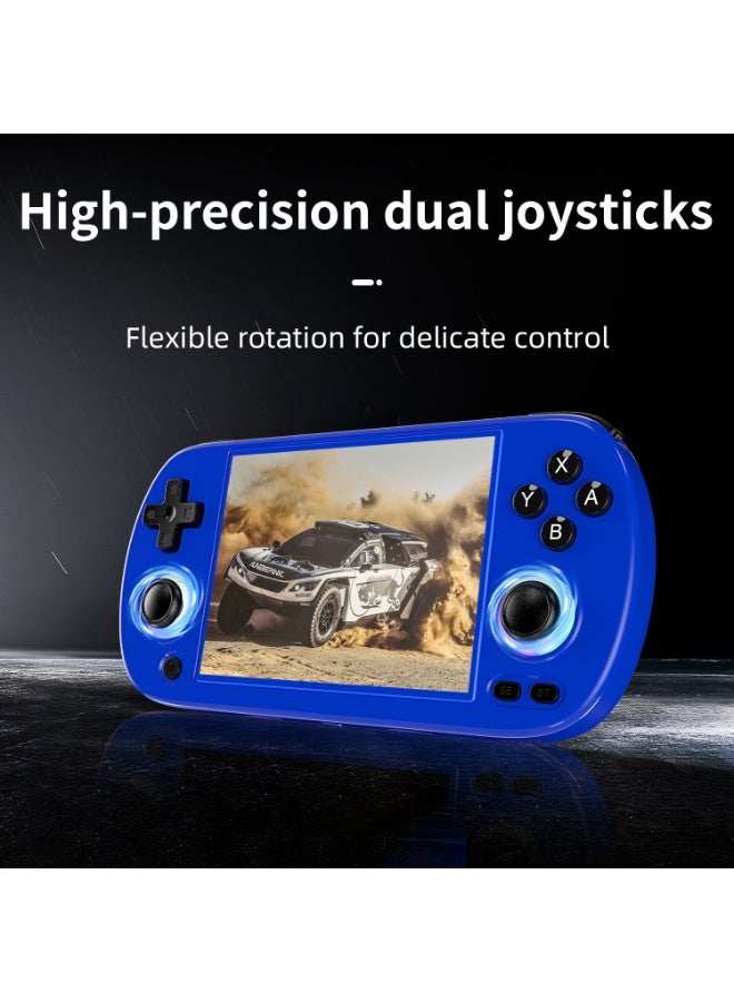 Blue 4.0'' IPS Screen Retro Handheld Game Console with 64 TF Card, Over 5000 Preloaded Games, Portable Gaming System with Linux 64-bit OS, WiFi Bluetooth, HD TV Output. - Image 4