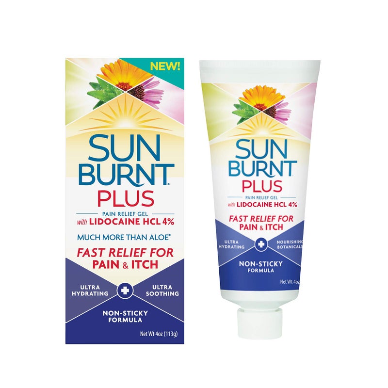 Sunburnt Plus AfterSun Gel with Lidocaine 4 Ounce