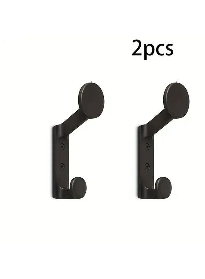 قطعتان خطافان متينان من الألومنيوم منظف الأبواب الموفّر للمساحة للمعاطف والقبعات والحقائب - Image 2