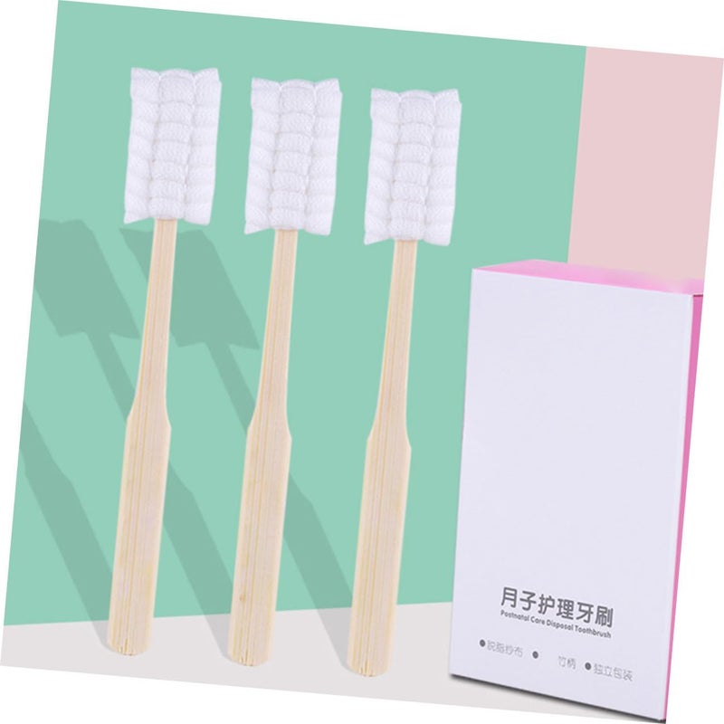 30pcs Disposable Toothbrushes for Postnatal Care Puerpera Gauze Toothbrushes for Maternal Use Individually Packaged Handle for Oral - Image 5
