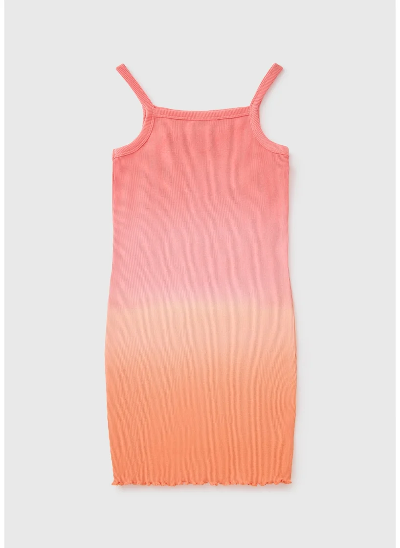 Matalan Girls Pink Ombre Stripe Dress