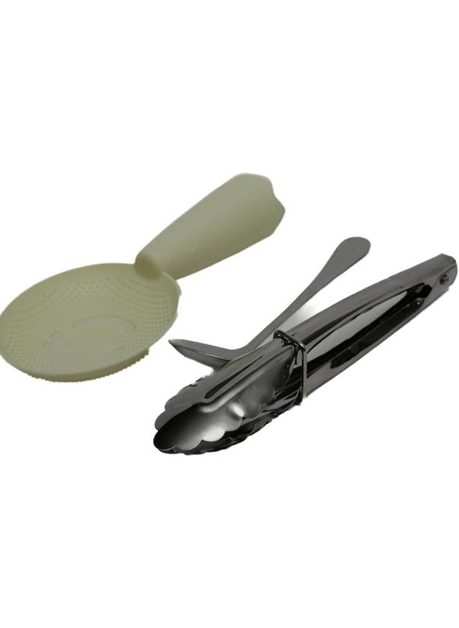 3 Pck Stainless Steel Food Tong With Spoon And Holder 20x5x4 Cm Multicolour - pzsku/ZB63A8BC15A4193829C64Z/45/_/1739299668/5d5e255a-d1f1-4b5e-9e02-eb2b97493e8d