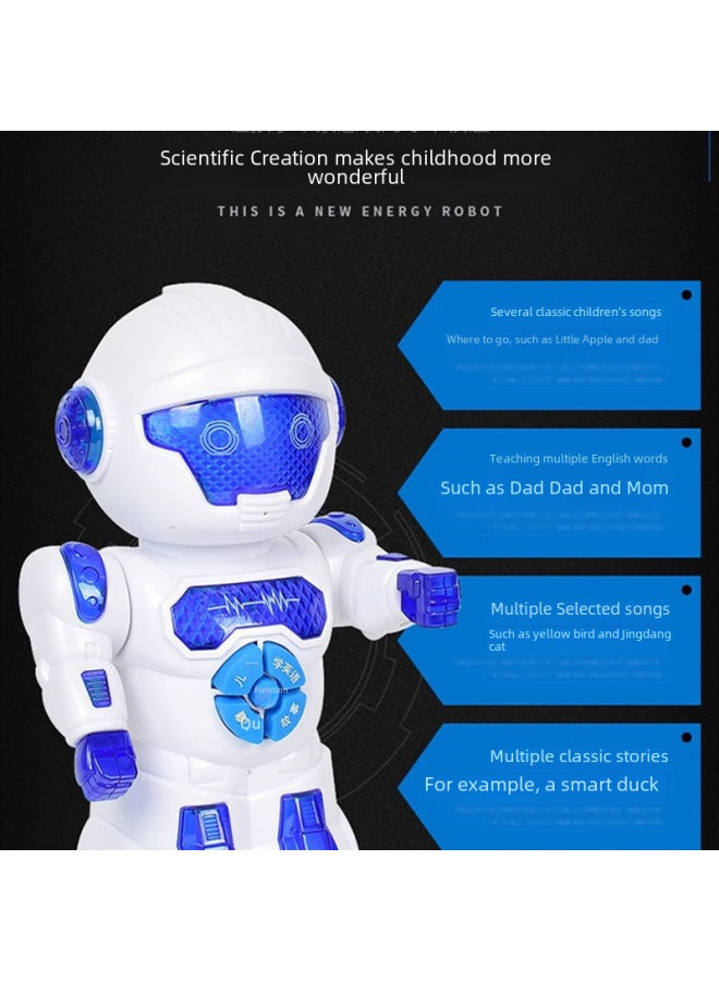 ألعاب الأطفال التعليم المبكر روبوت آلة القصة ألعاب الرقص والعلوم والتعليم آلة التعلم ألعاب الأطفال الرائعة بالجملة اللون: آلة قصة الروبوت 【إصدار البطارية】】 - Image 2