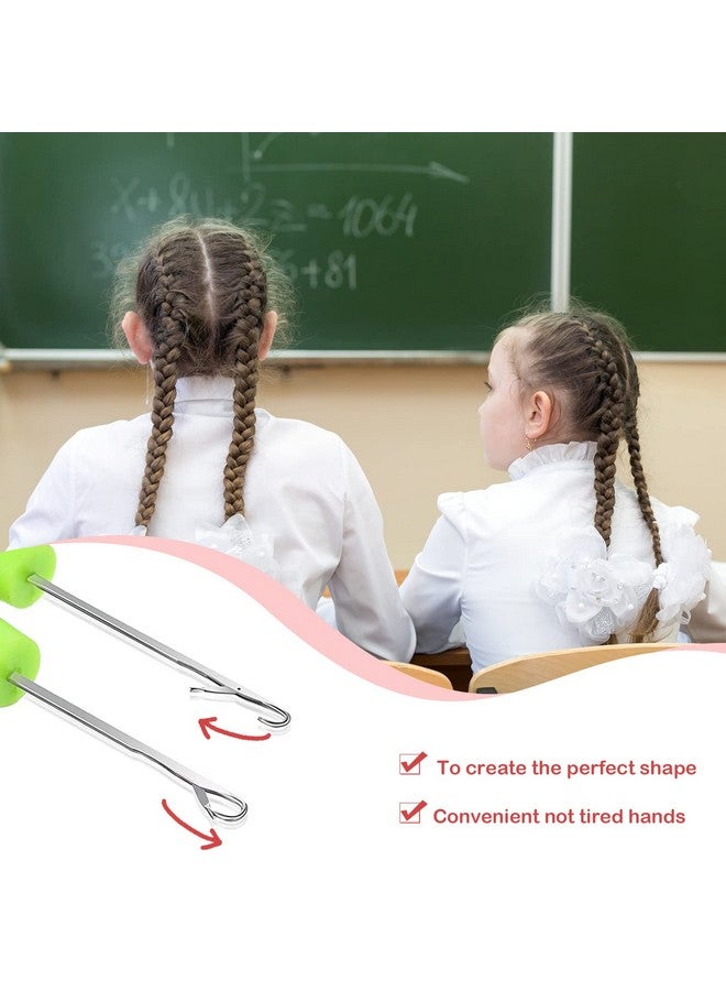 Luinabio 10 Pieces Latch Hook Crochet Needle Comb Hair Clip Set Include 3 Pieces Stainless Steel Crochet Needle 4 Pieces Alligator Hair Clip 3 Pieces Rat Tail Comb For Hair Extension - Image 5