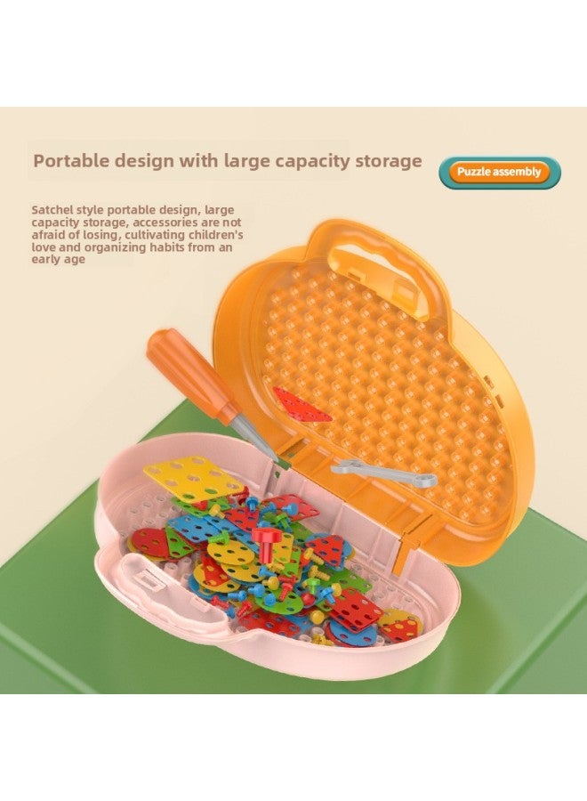 Children's Twist Screw Assembly Toy Baby Hand Drill Multi-functional Assembly Girl Boy Puzzle Hands-on Gift-Color:【Double Color Box】 Electric 450PCS + Charging Suit - Image 5