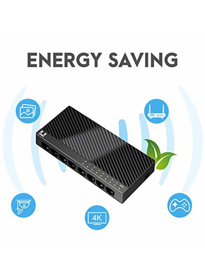 Netis ST3108C 8 Port 10/100Mbps Fast Ethernet Switch | Desktop Ethernet Splitter, Ethernet Hub, Plug and Play, Traffic Optimization Auto-Negotiation RJ45 Ports with Compact Design - Image 3
