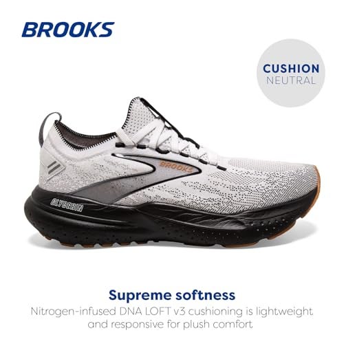 Brooks Men’s Glycerin Stealthfit 21 Neutral Running Shoe - White/Grey/Black - 10.5 Medium - Image 2