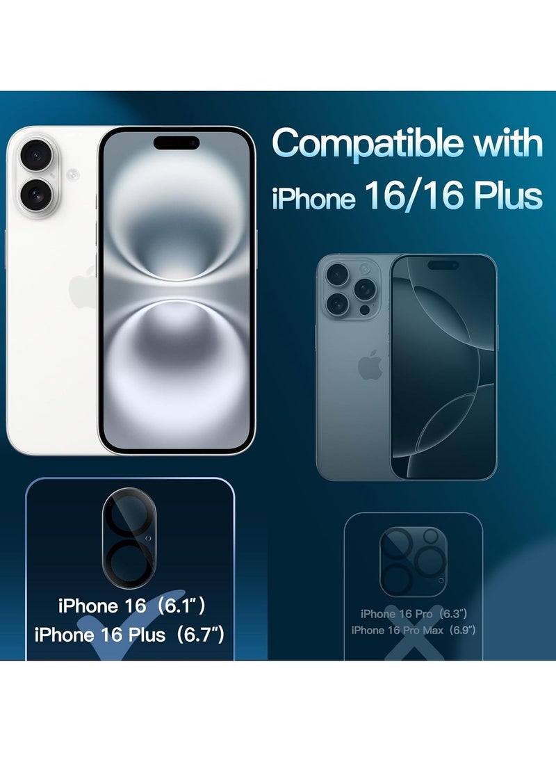 vesus 3-Pack Camera Lens Protector for iPhone 16 Plus (6.7-Inch) â€“ 9H Tempered Glass, Anti-Scratch, Case Friendly, HD Clear, Night Shot Compatible - Image 2