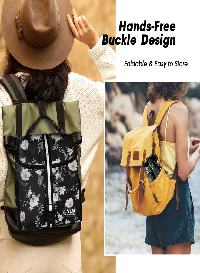 VLM Lunch Bags for Women,Leakproof Insulated Floral Lunch Box with Adjustable Shoulder Strap Reusable Zipper Cooler Tote Bag for Work,Picnic,Camping - Image 4