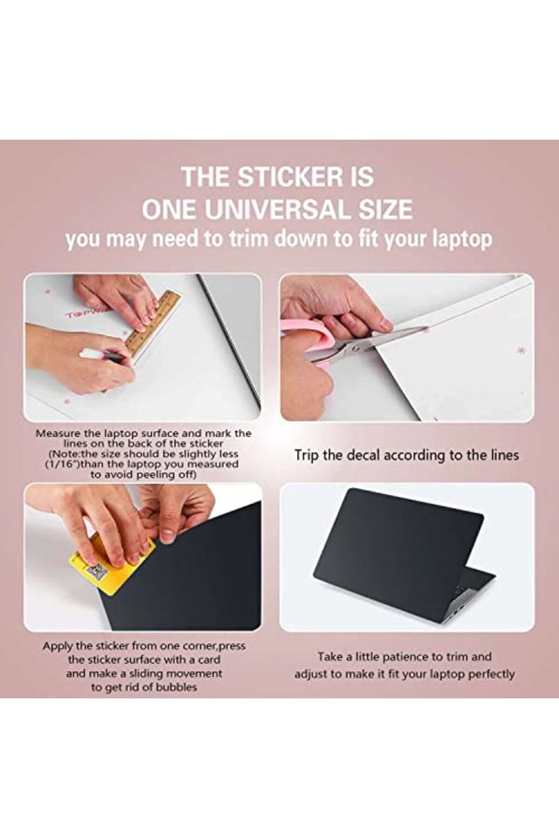 AORTDES 12.1 13 13.3 14 15 15.4 15.6 Inches Personalized Laptop Skin Sticker Decal Universal Netbook Skin Sticker Reusable Notebook PC Art Decal Protector Cover Case - Image 2