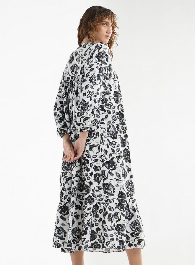 سبلاش فيڤ فستان بطبعة زهور - Image 3